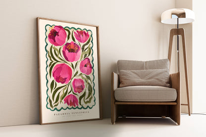 Peony Flower Market Print | Floral Home Decor