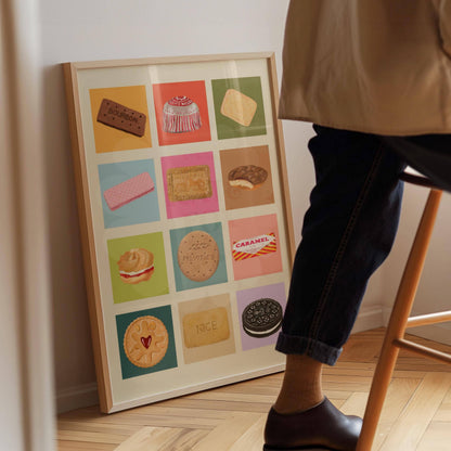 English Biscuits Art Print | A4 Kitchen Wall Art