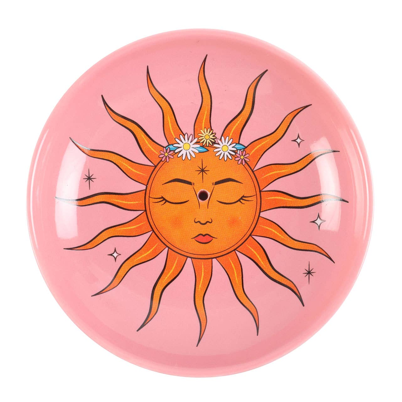 Sun Tarot Incense Stick Holder | Ceramic Incense Dish & Trinket Tray