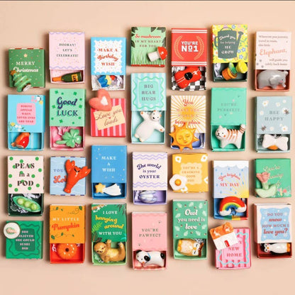 Ceramic Tokens in Tiny Matchboxes | Quirky Keepsake Gifts