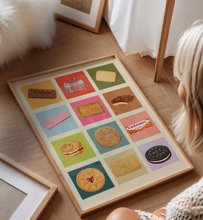 English Biscuits Art Print | A4 Kitchen Wall Art