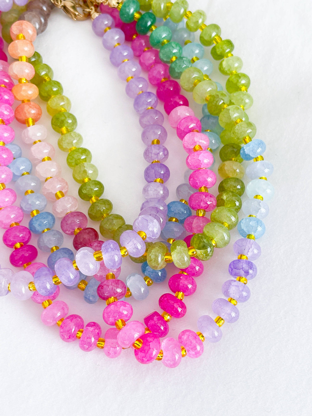 Colourful Bead Necklace in Candy 2 | Waterproof Handmade Jewellery