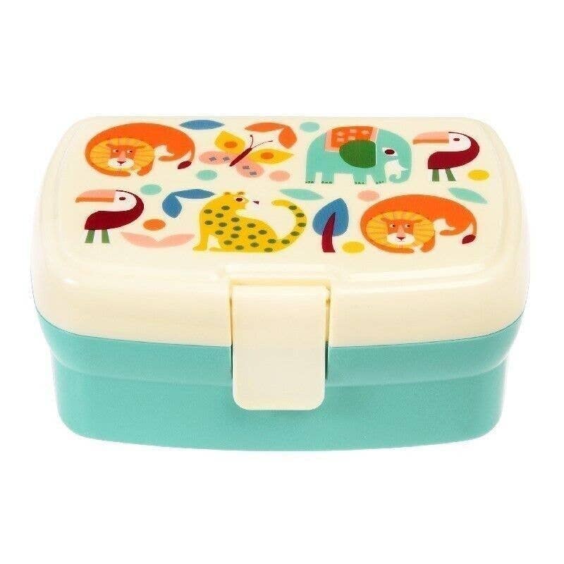 Wild Wonders Lunch Box | Kids Lunch Box with Tray & Clip Lid