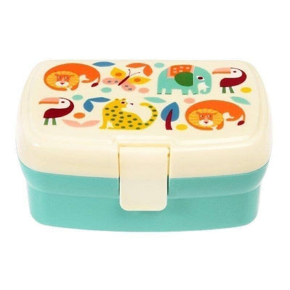 Wild Wonders Lunch Box | Kids Lunch Box with Tray & Clip Lid