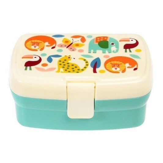 Wild Wonders Lunch Box | Kids Lunch Box with Tray & Clip Lid