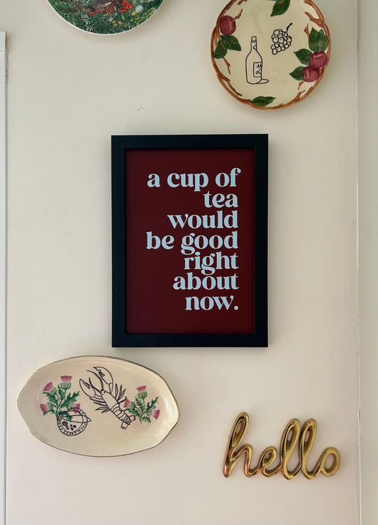 A Cup of Tea Art Print | Cosy wall art