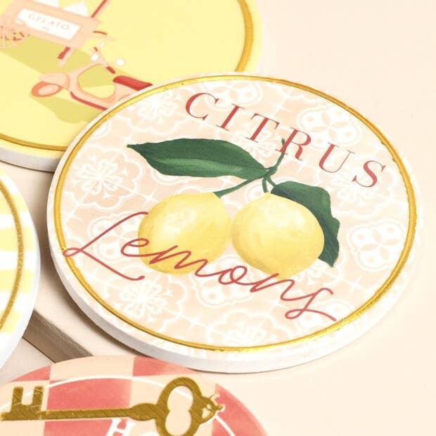 Amalfi coast Ciao Bella coasters | Drink accessories