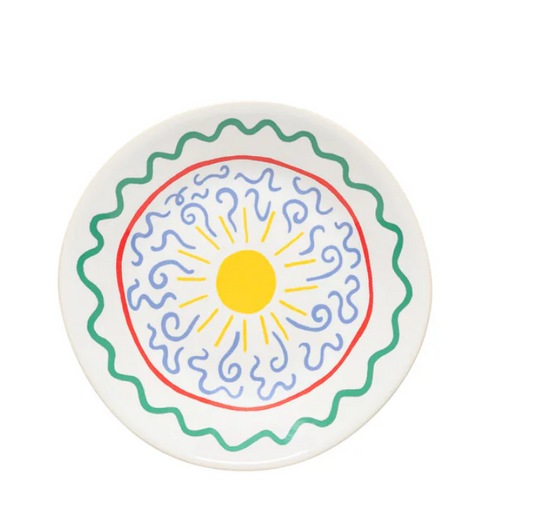 Summer Bliss Sun Appetizer Plate 16cm | Mediterranean Stoneware Plate