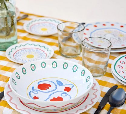 Summer Bliss Sun Appetizer Plate 16cm | Mediterranean Stoneware Plate