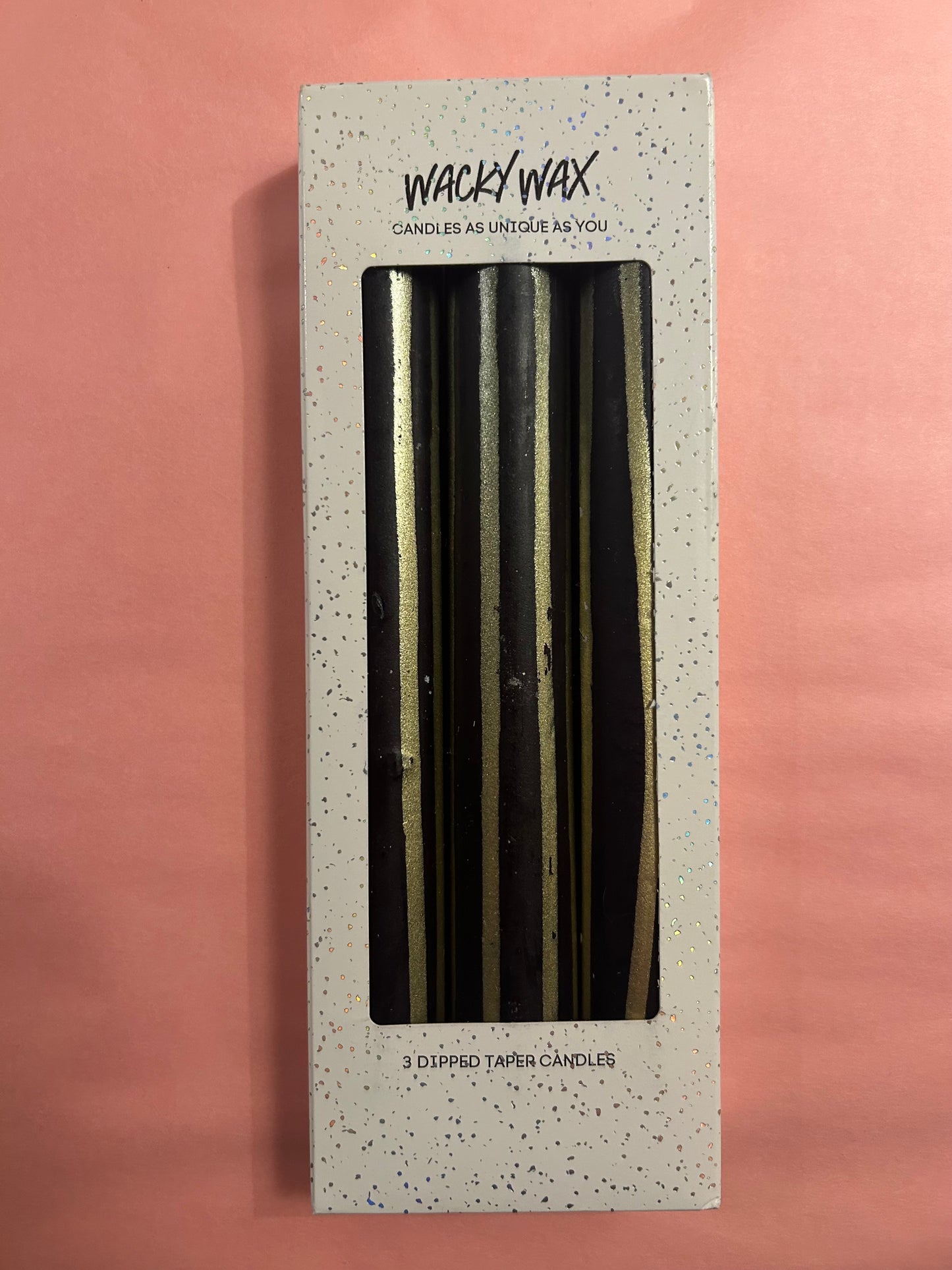 Black with gold drip candles | Glam home decor