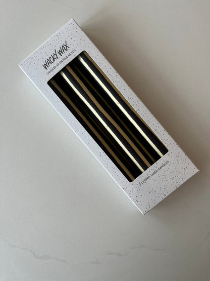 Black with gold drip candles | Glam home decor