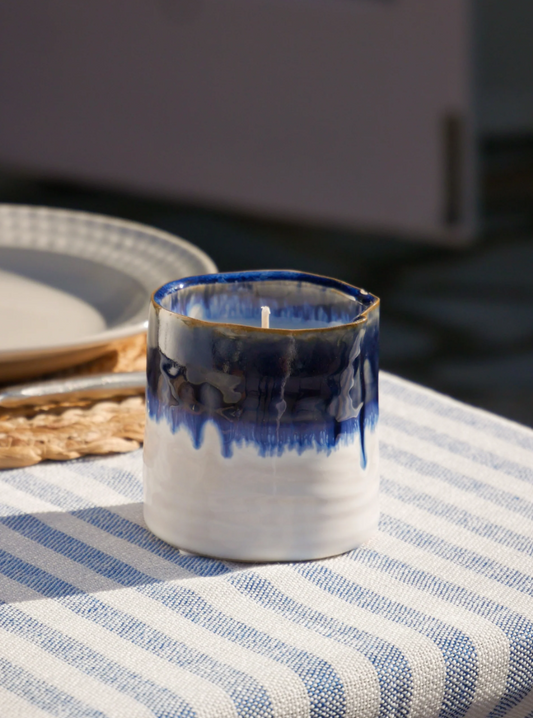 Blue Ombre Garden Candle | Natural Bug Repelling Candle