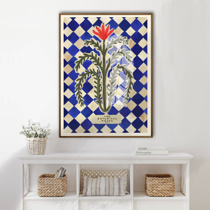 Botanical House Harlequin Art Print | Quirky Wall Art