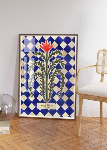 Botanical House Harlequin Art Print | Quirky Wall Art