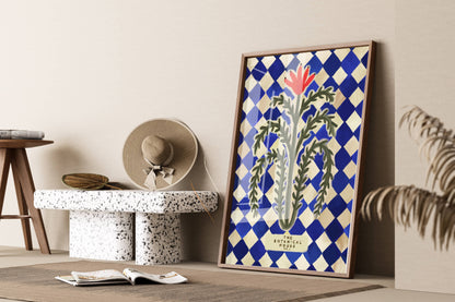 Botanical House Harlequin Art Print | Quirky Wall Art