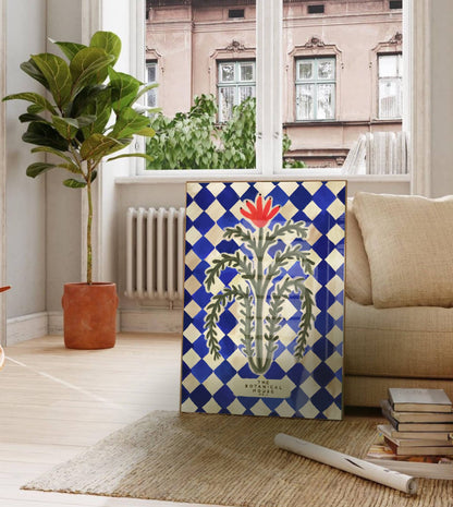 Botanical House Harlequin Art Print | Quirky Wall Art