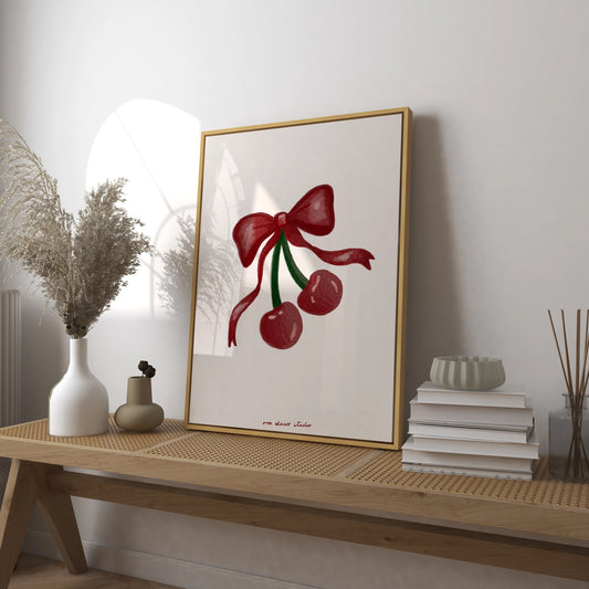 Bow Cherry Print