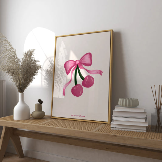 Bow Cherry Print