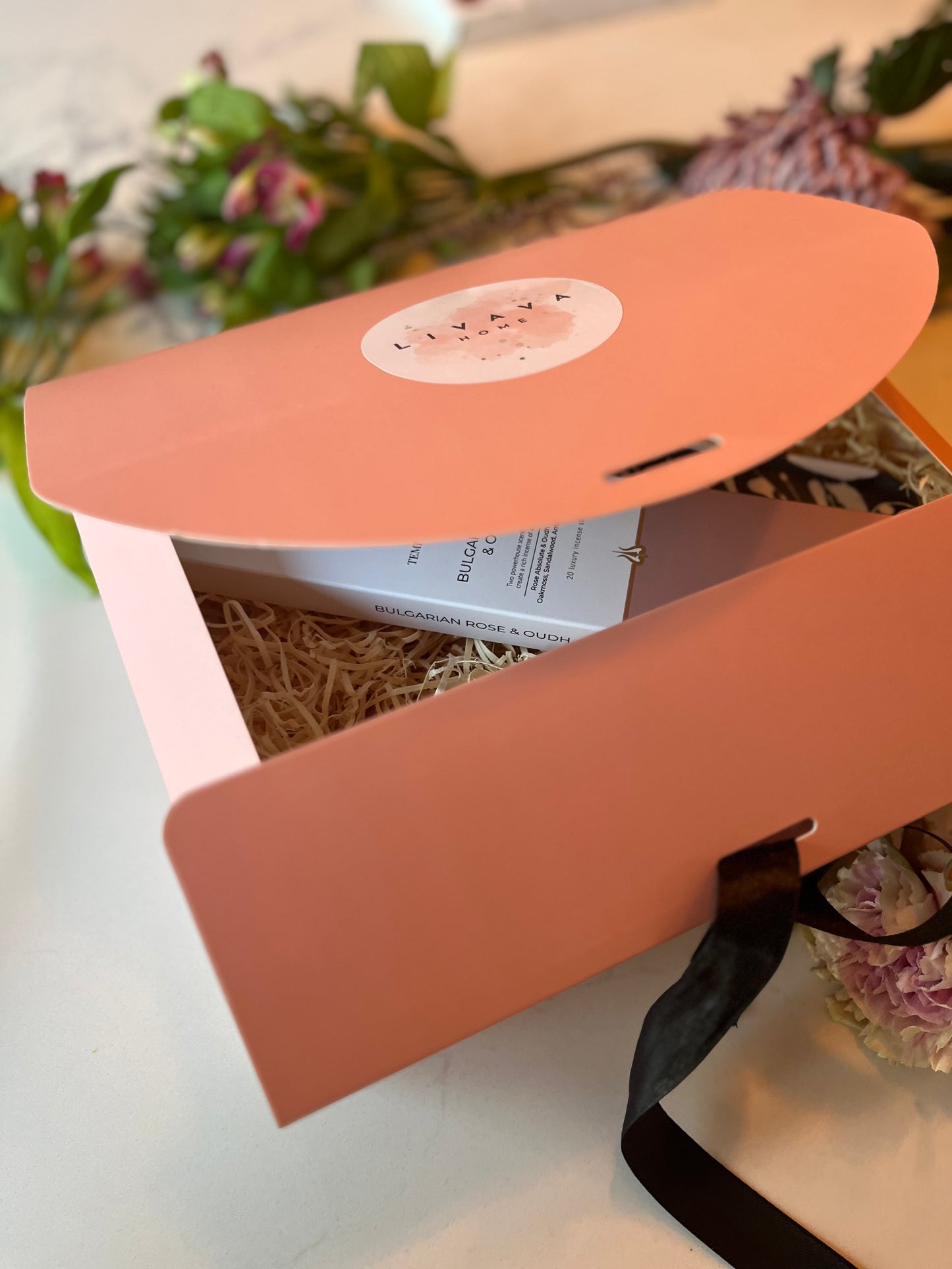Bulgarian Rose & Oudh Incense and holder boxed gift set