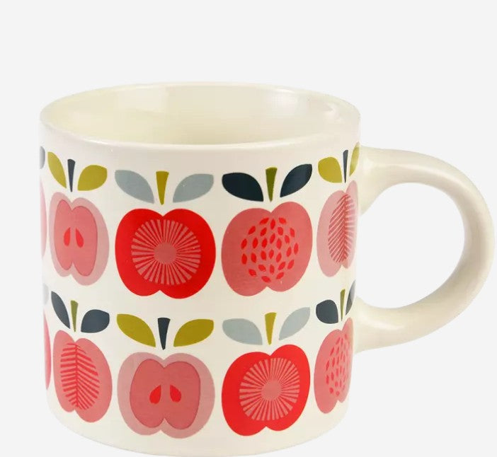 Vintage apple ceramic mug | Fruit drinkware