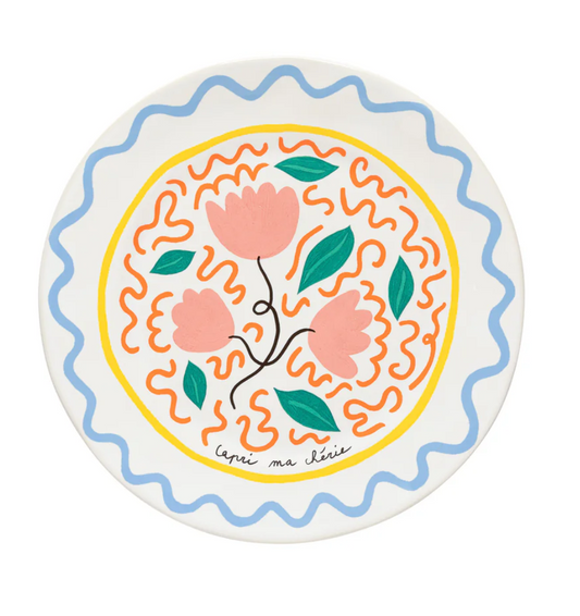 Summer Bliss Tulip Dinner Plate Capri Ma Chérie 27cm | Mediterranean Stoneware