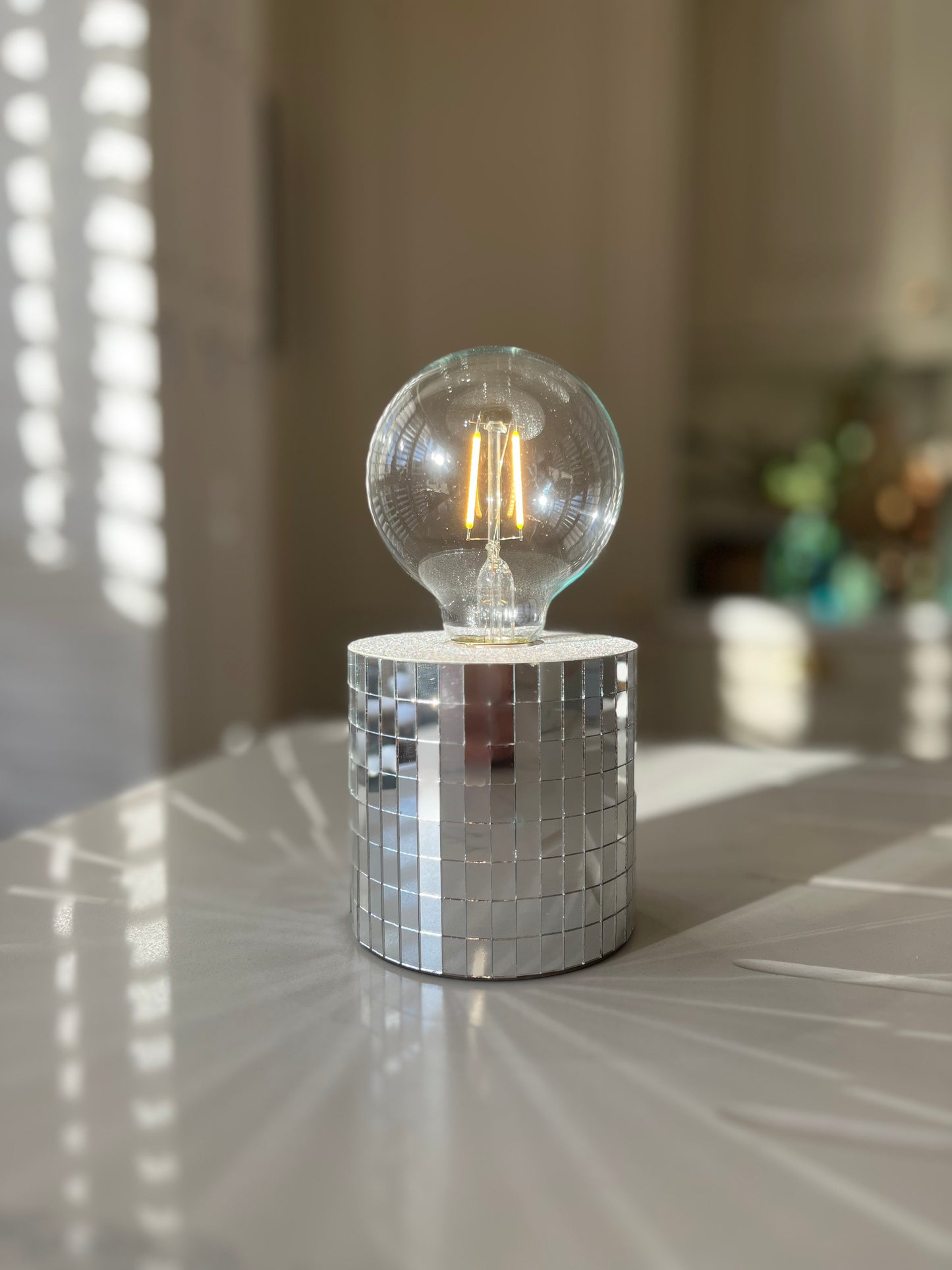 Disco ball portable LED lamp