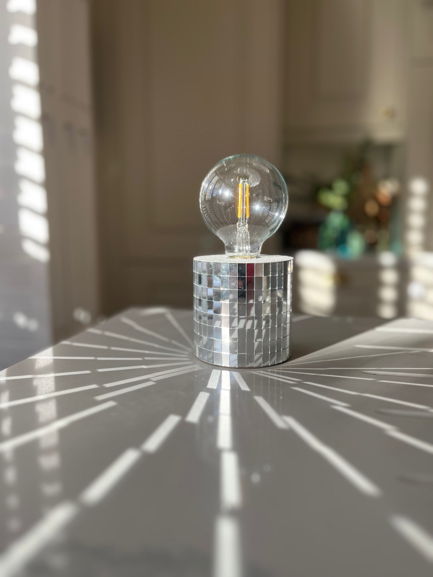 Disco ball portable LED lamp