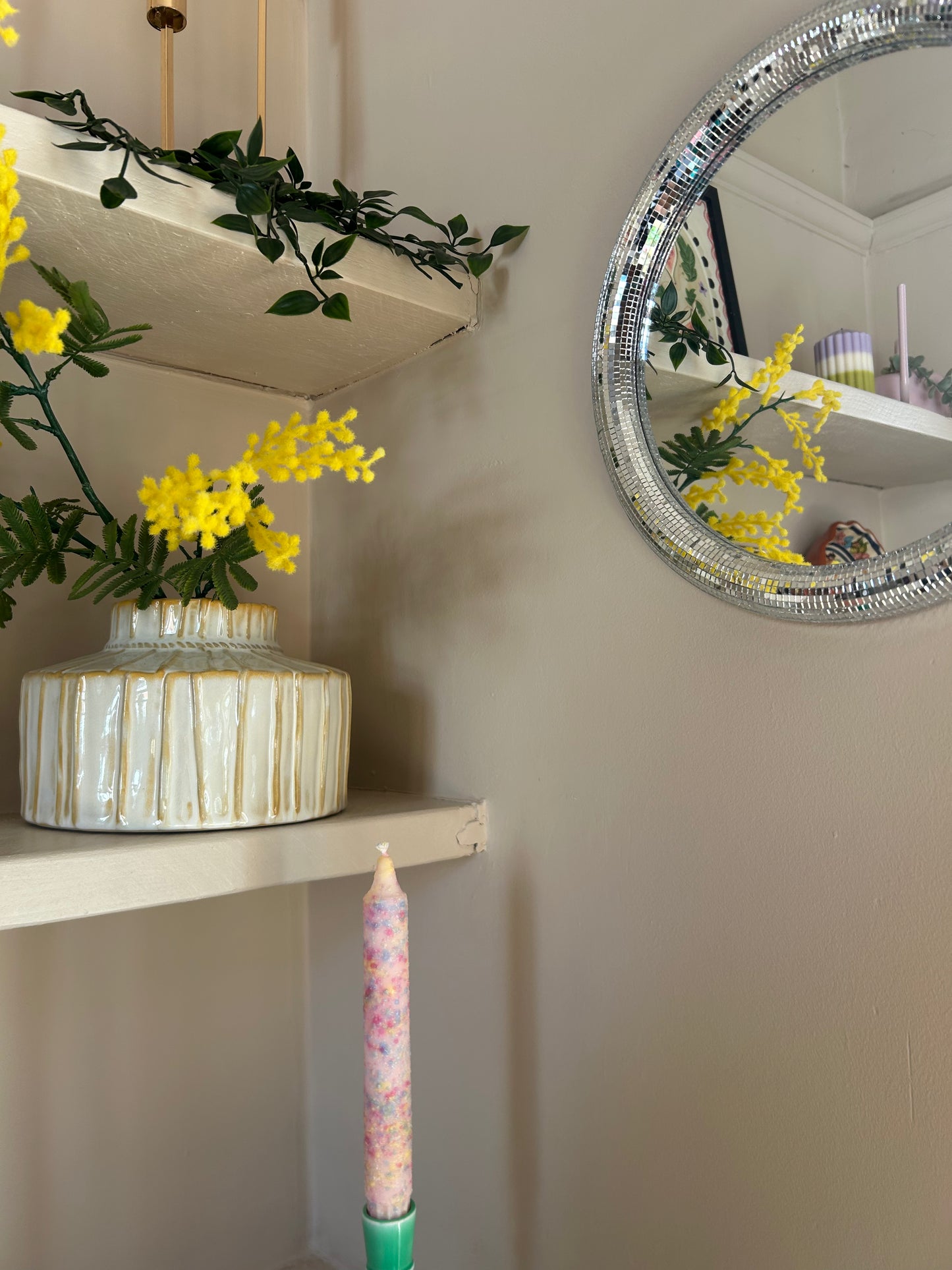 Round Disco Mirror 30cm | Glam Home Decor