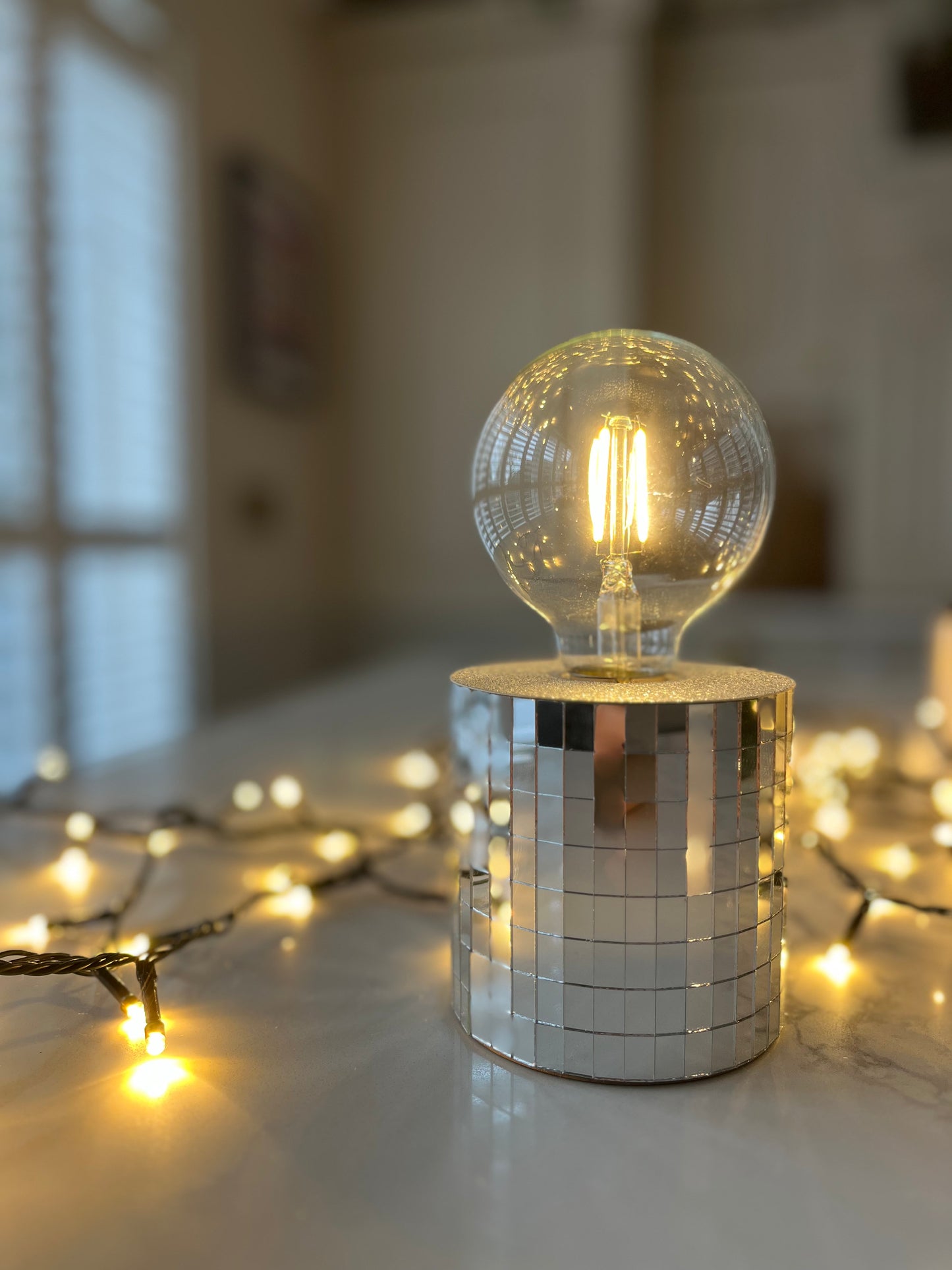 Disco ball portable LED lamp