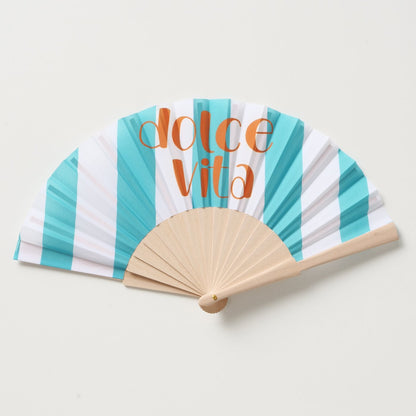 Striped Dolce Vita Fan | Decorative & Functional Hand Fan