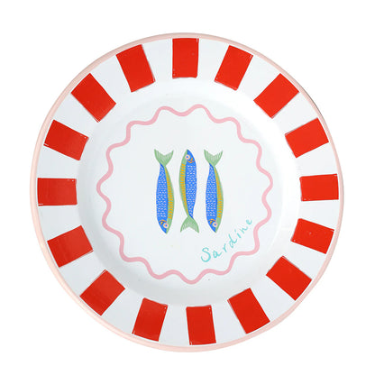 Bon Appetit Sardines Enamel Plate | Vintage Inspired Tableware