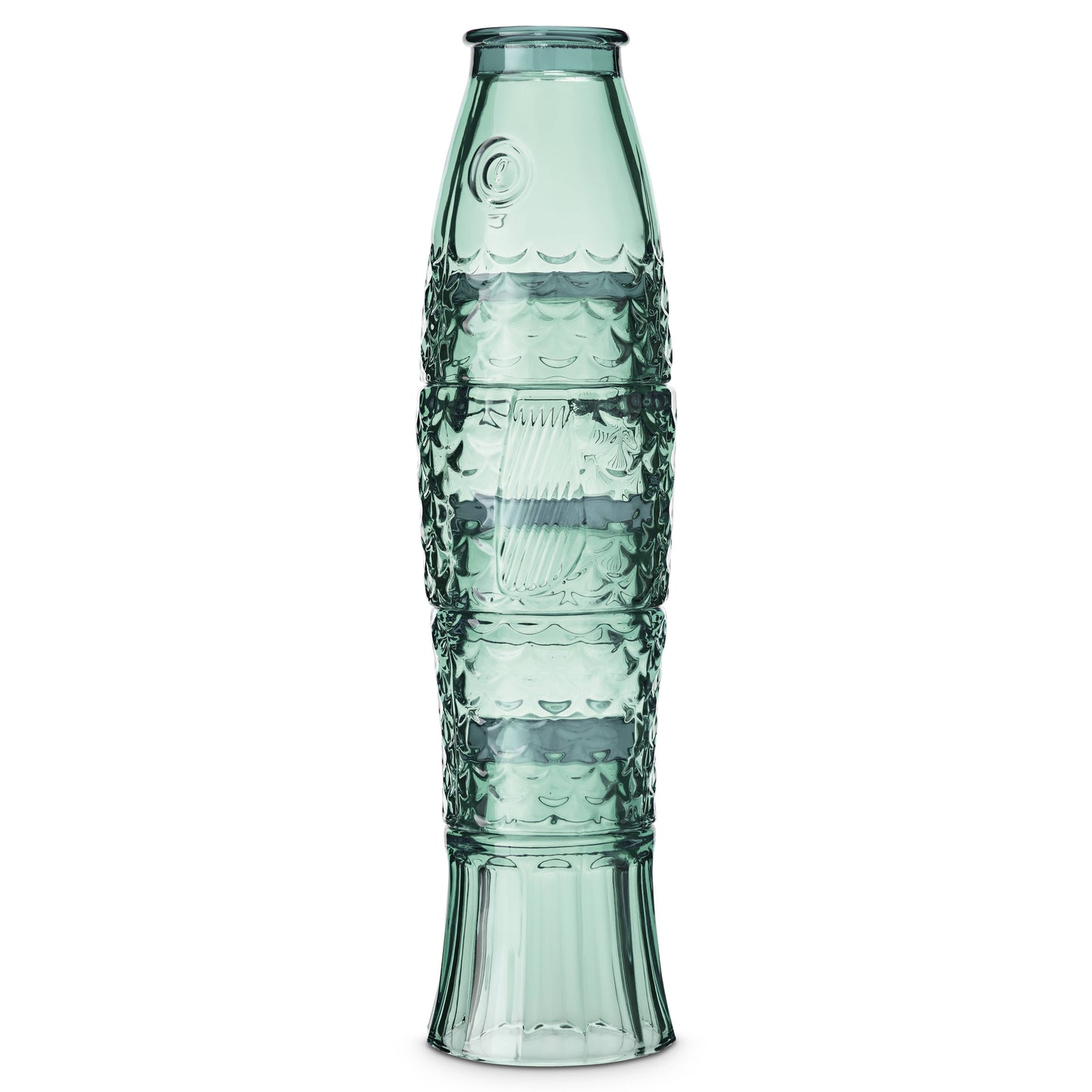 Decorative fish glasses with intricate patterns on a white background