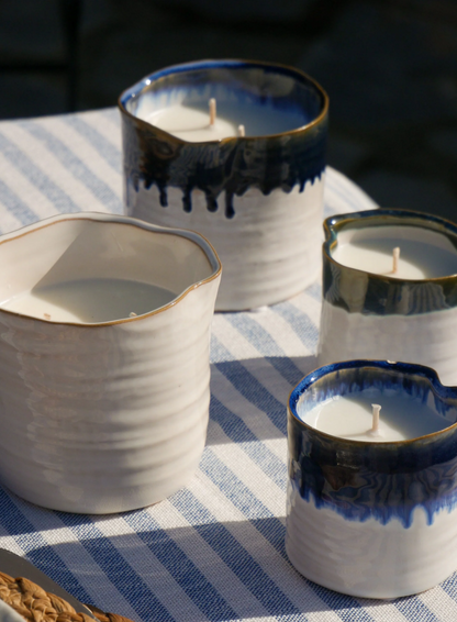 Blue Ombre Garden Candle | Natural Bug Repelling Candle