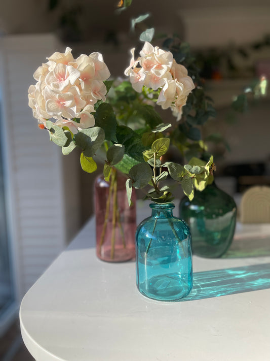 Pink glass vase