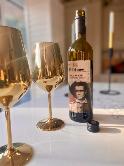 Lacquered Gold Wine Glasses - Set of 2 | Luxury Gold-Coated Glassware