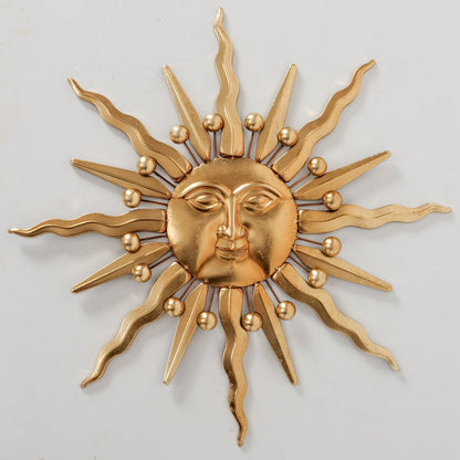 Gold Sun Wall Art | Decorative Iron Sun Wall Hanging