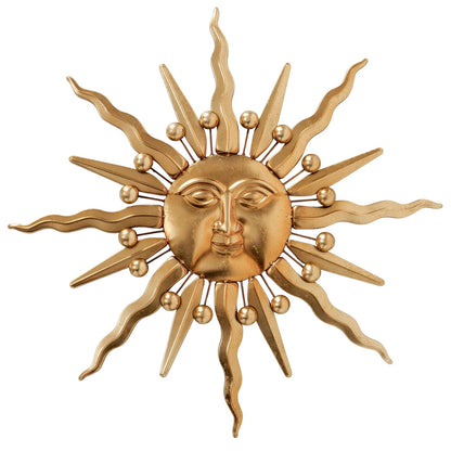 Gold Sun Wall Art | Decorative Iron Sun Wall Hanging
