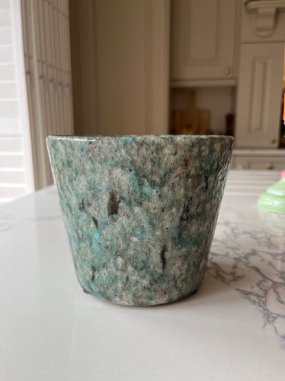Green glass glazed terracotta planter | Unique Ceramic Plant Pot for Home & Gifting