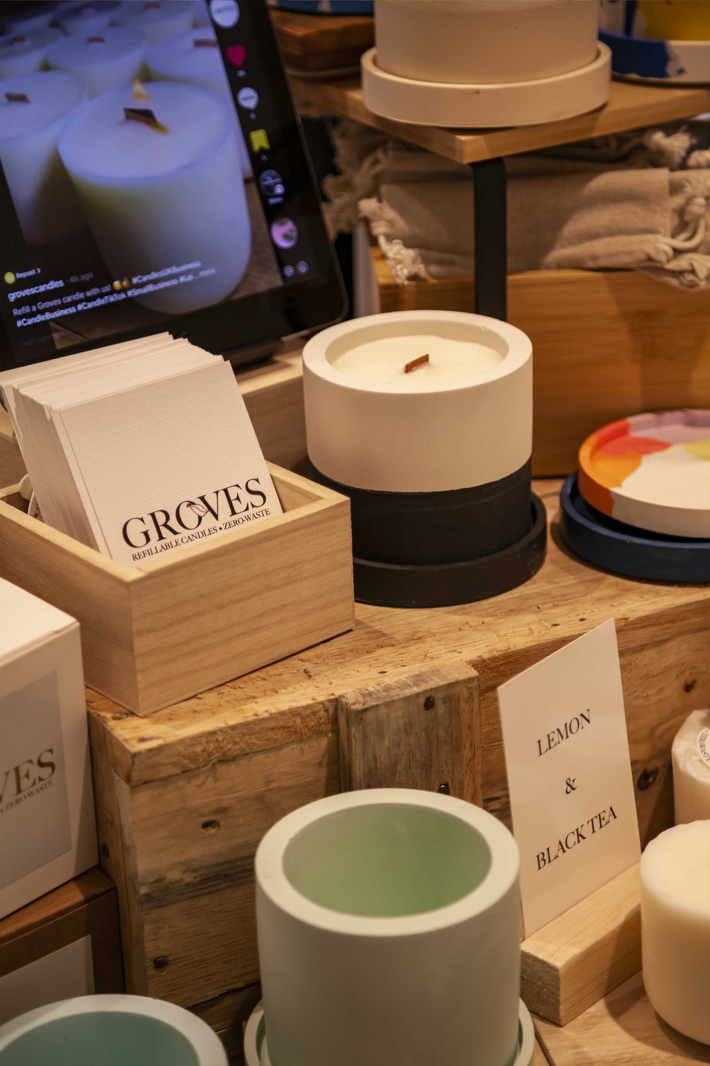 Groves Refillable Candle – Persian Rose & Oud | Vegan Luxury Scent