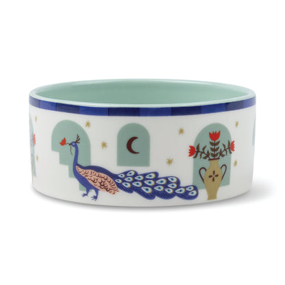 A Dopo Peacock Ceramic Trinket Dish & Wine Coaster | Dipping Bowl for Hosting