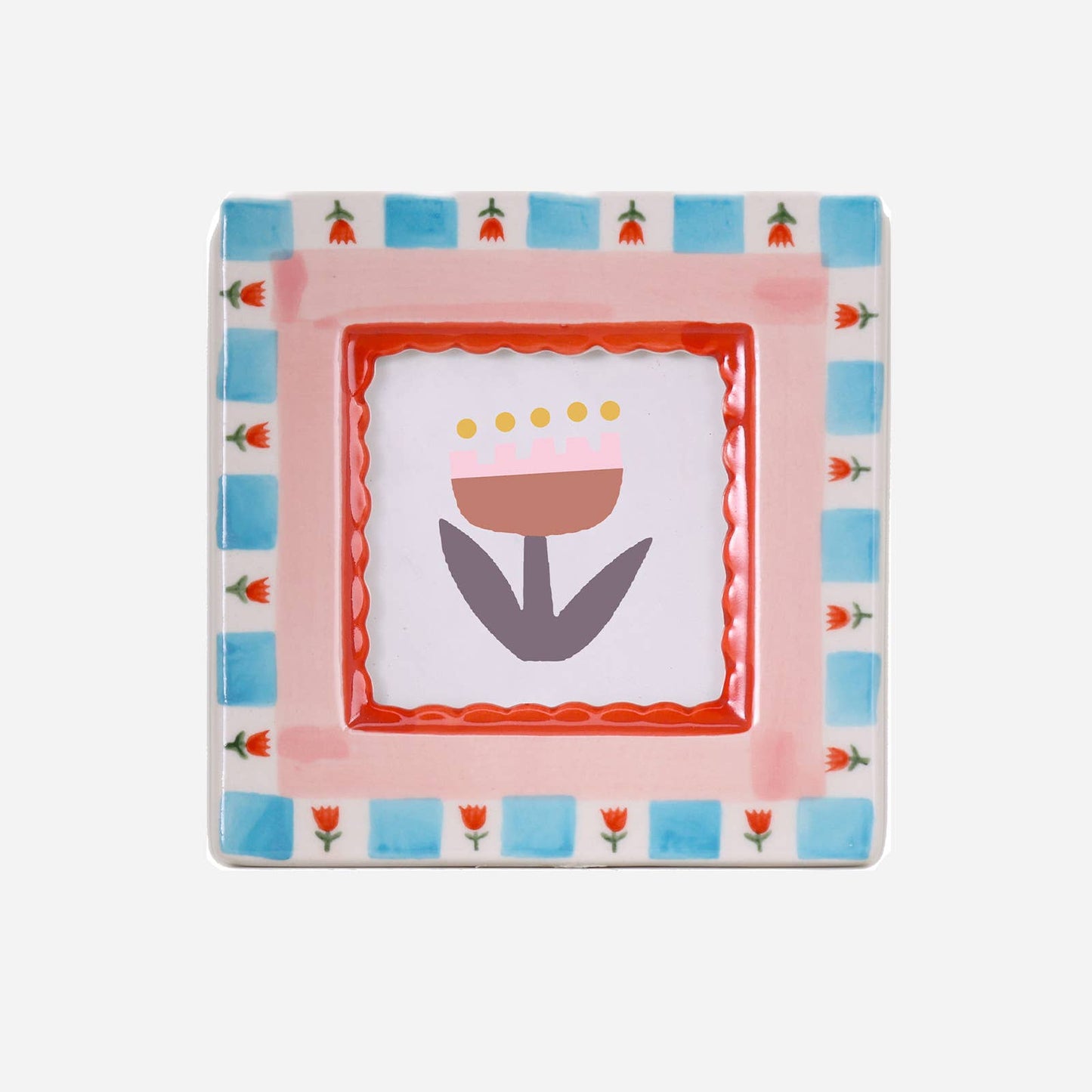 Decorative frame with floral design on a white background