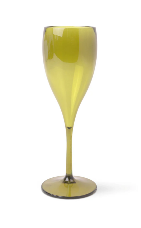 Henry Champagne Acrylic Glasses | Olive Set of 4 Flutes