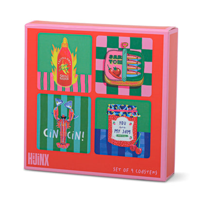 The Foodie Coasters Set of 4 | Novelty Coasters, Foodie Gift
