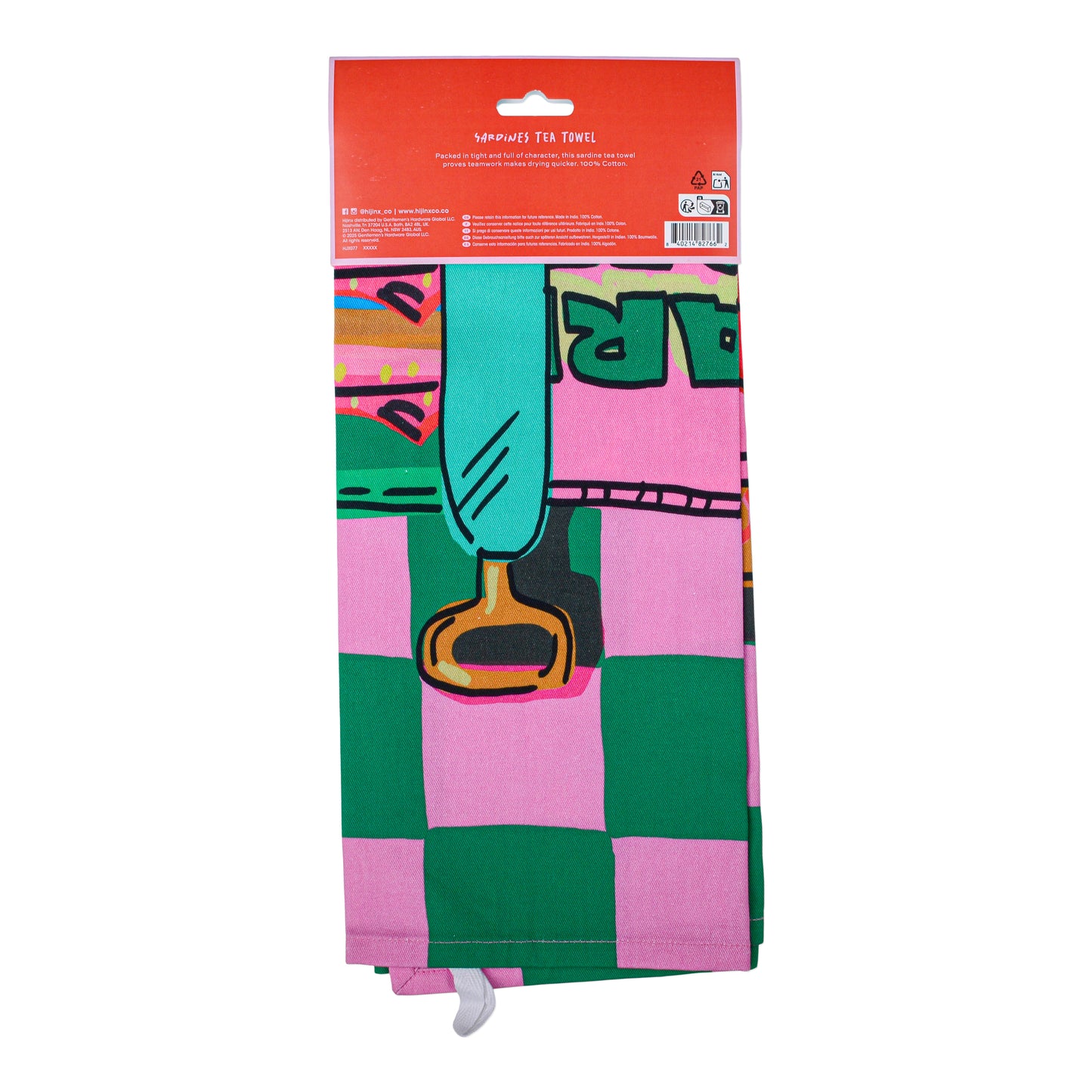 Sardines Tea Towel | Illustrated Kitchen Tea Towel