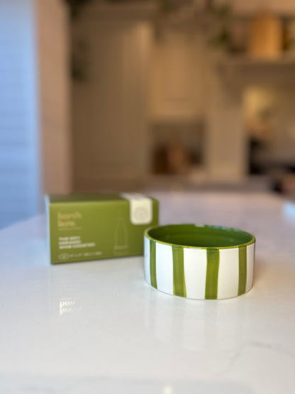 The Izzy Wine Coaster | Striped Ceramic Drinkware