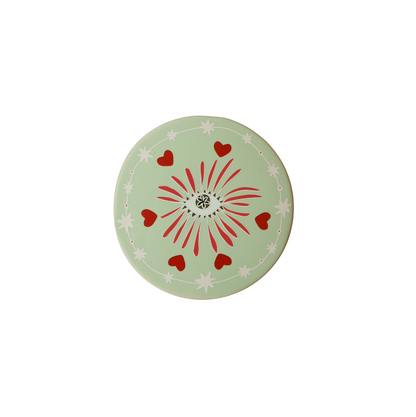 Jar with Eye & Hearts | Ceramic Storage Jar
