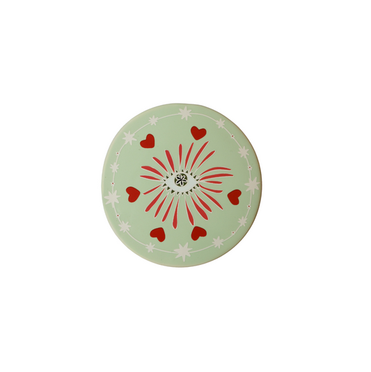 Jar with Eye & Hearts | Ceramic Storage Jar