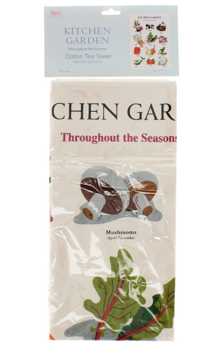 Kitchen Garden Tea Towel | Illustrated Cotton Kitchen Towel