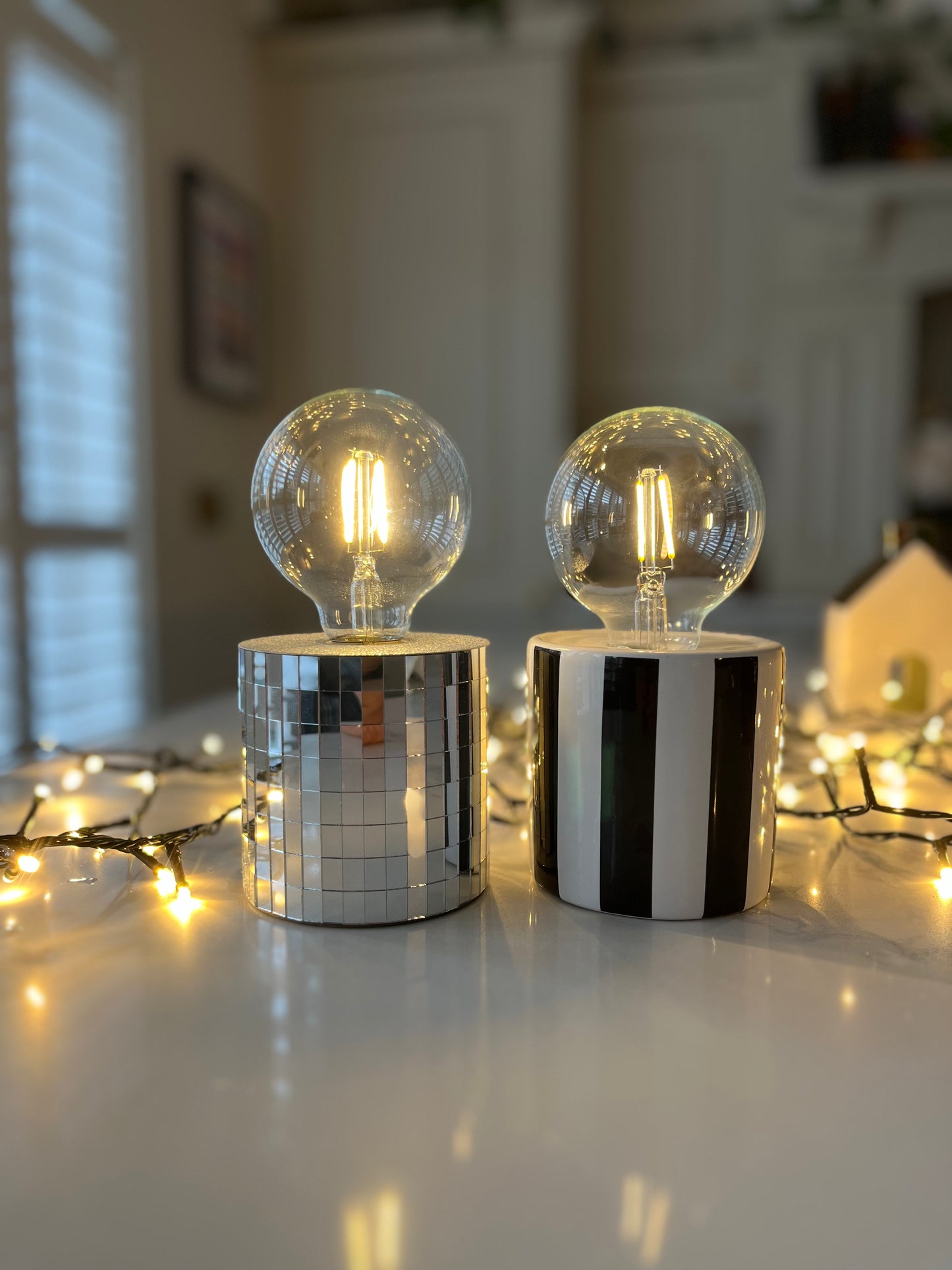 Disco ball portable LED lamp