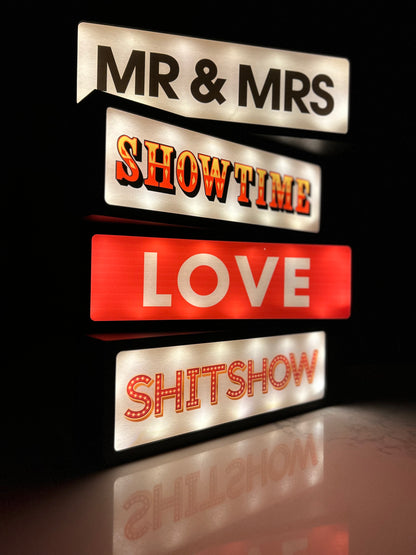 Shitshow LED Lightbox | Fun Ambient LED Sign for Home or Office